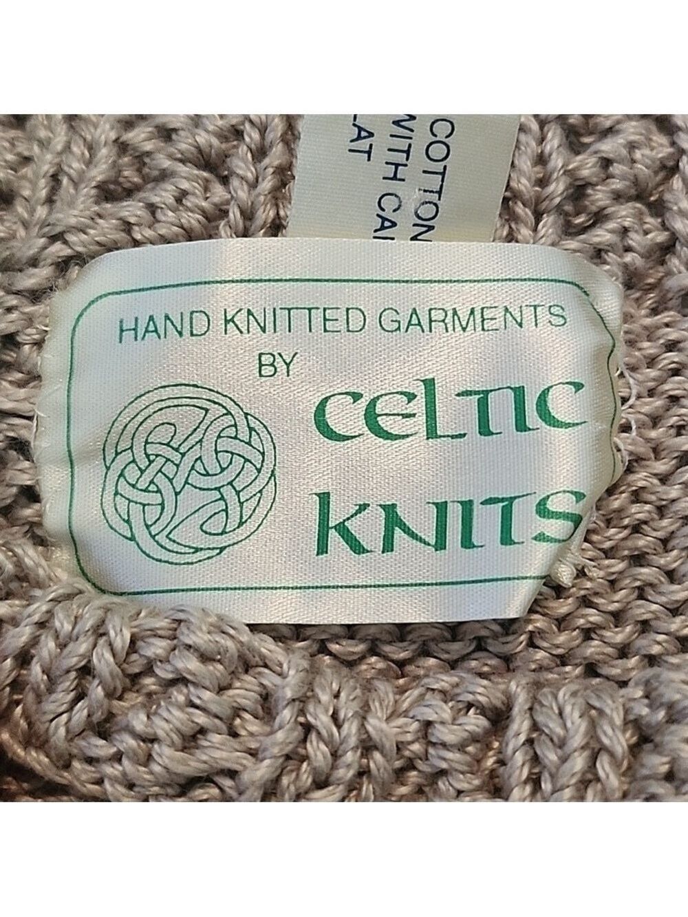 SWEATER BY CELTIC KNITS HAND KNITTED 100% PIMA COTTON LADIES  LARGE - Picture 4 of 8